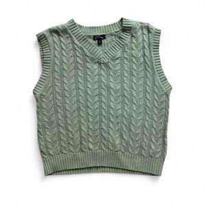 Art Class Sage Green Knit Sweater Vest